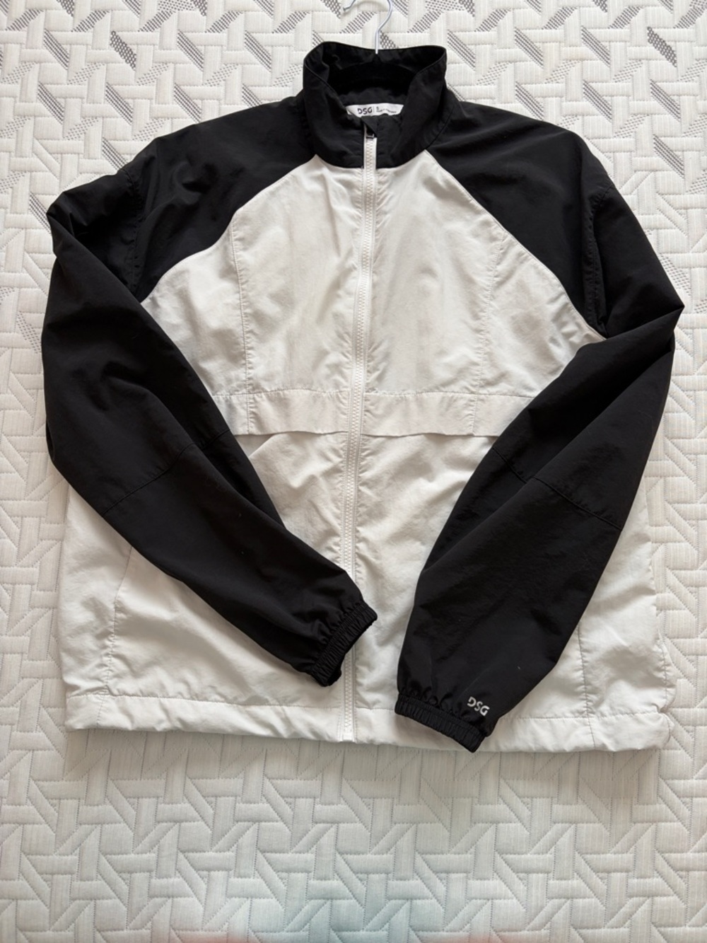 DSG Black and White Raglan Zip-Up Jacket